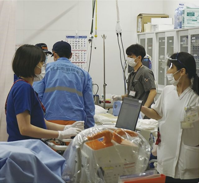 ▲新潟県の病院で救急の診療参加型実習
