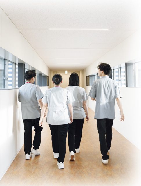 IPE棟から病棟へのブリッジ