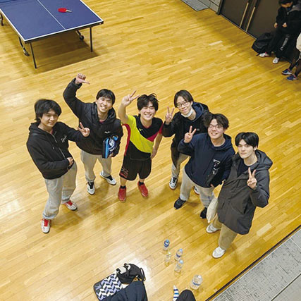 大学から始めた卓球で公式戦初勝利を経験できた